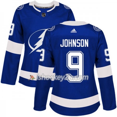 Dame NHL Tampa Bay Lightning Trøje Tyler Johnson 9 Adidas 2017-2018 Blå Authentic